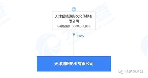貓眼在天津成立影業(yè)公司,注冊資本5000萬元